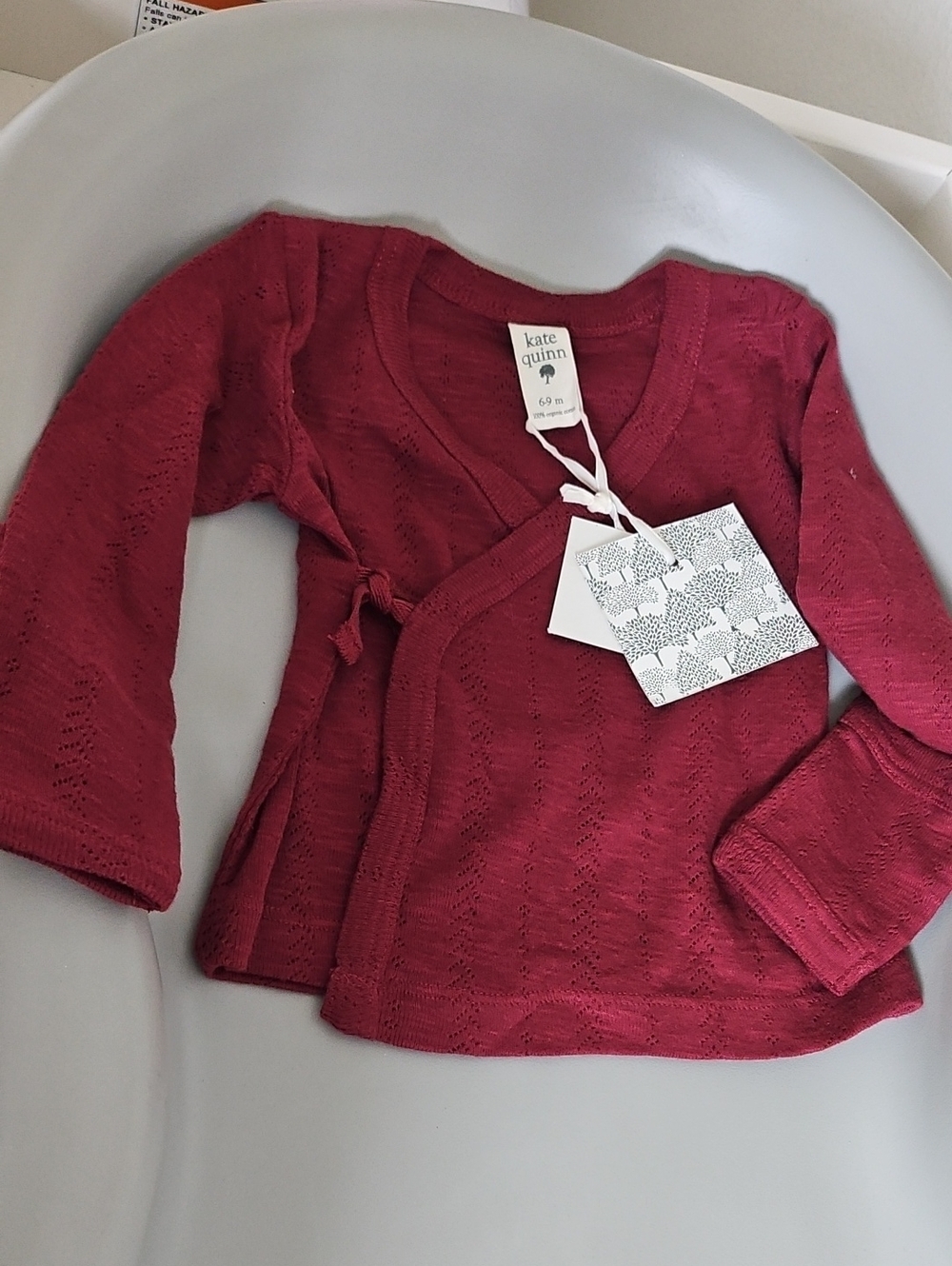 kate quinn Baby Wrap Top - Berry Red
